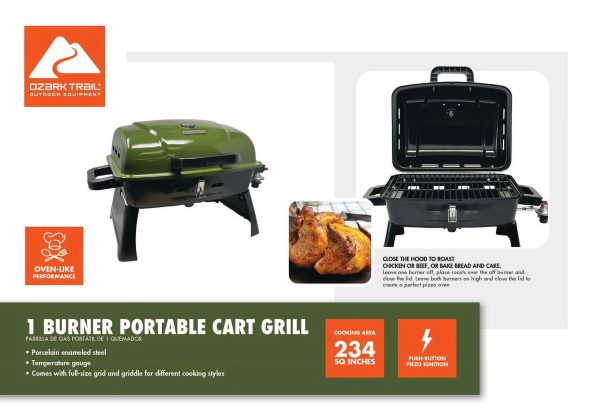 Ozark Trail Portable 1 Burner Propane Grill with Interchangeable Griddle Plate - Image 10