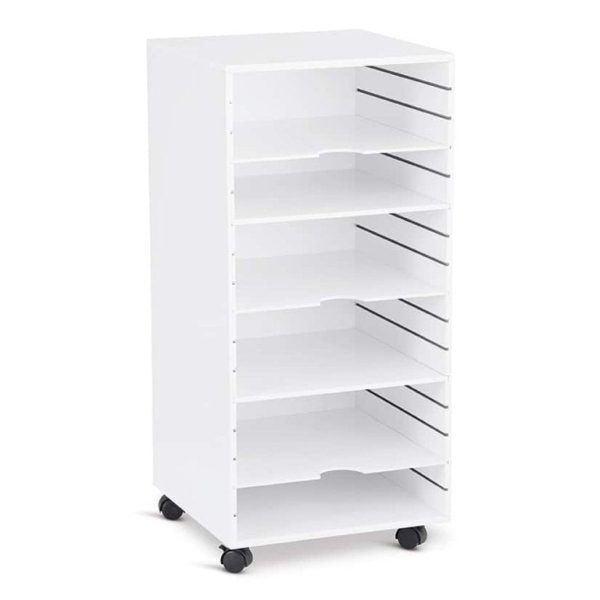 Simply Tidy Modular Mobile Panel Tower， White