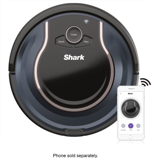 Shark - ION Robot RV761, Wi-Fi Connected, Robot Vacuum with Multi-Surface Cleaning - Black/Navy Blue - Image 6