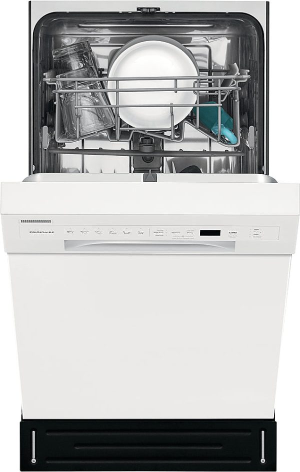 Frigidaire - 18" Front Control Built-In Dishwasher with Stainless Steel Tub - White - Image 7