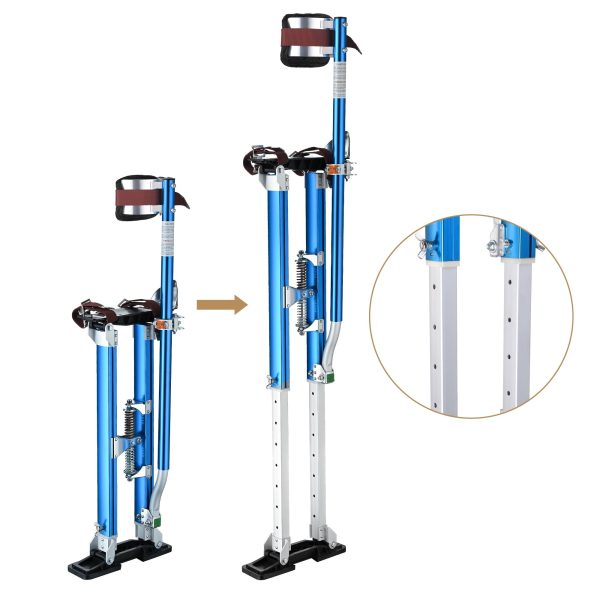 Yescom Drywall Stilts w/ 1 Pair Stilt Pad Replacement 24"-40" Aluminum Tool Painting - Image 6