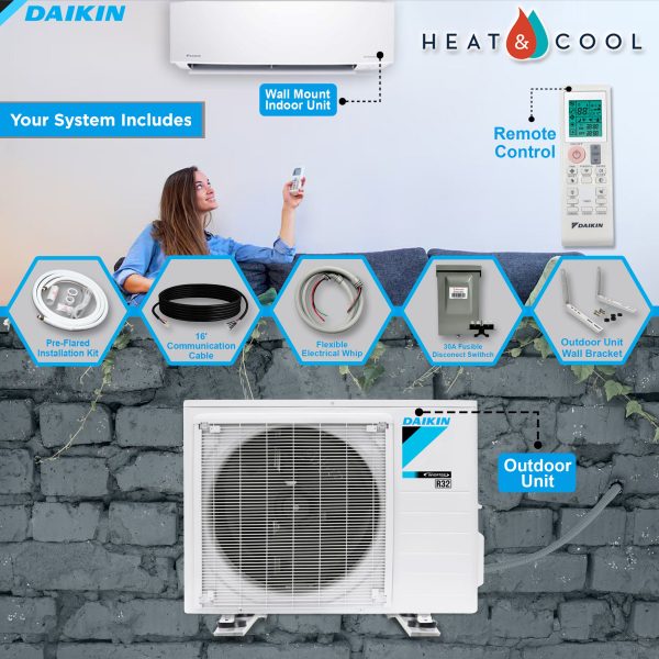 Daikin 18000 BTU 18 SEER2 Entra Series Ductless Mini-Split Air Conditioner - R32 - Image 2