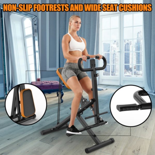 Hiii Squat Machine for Home, Assist Trainer for Glutes Workout Foldable with Resistance Bands, for Botty Glutes Butt Thighs, Ab Back/Leg Press Hip Thrust for Home Gym Fitness-Black - Image 4