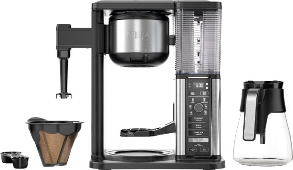 Ninja CM401 - 10-Cup Specialty Coffee Maker with Fold-Away Frother and Glass Carafe CM401 - Black/Stainless Steel - Image 8