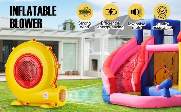 950W Air Blower, Pump Fan Commercial Inflatable Bouncer Blower, Perfect for Inflatable Movie Screen, Inflatable Paint Booth, Inflatable Bounce House, Jumper, Bouncy Castle - Image 5