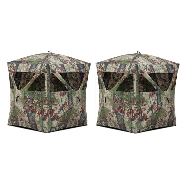 Barronett Blinds Radar Portable Pop-Up Hunting Ground Blind, Backwoods (2 Pack)