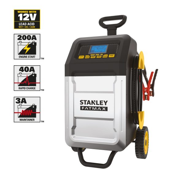 Stanley FatMax 200 Amp Rolling Battery Charger, New - Image 4