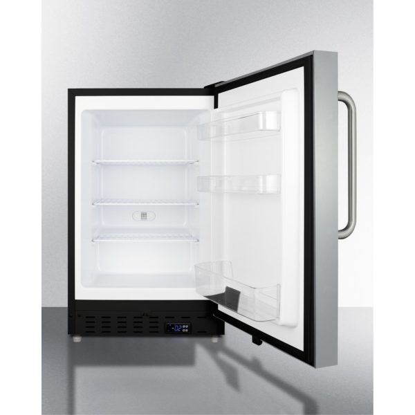 Summit ALFZ37BCSS 20 in. Built-In All-Freezer, Stainless Steel - 25 in. - Image 3