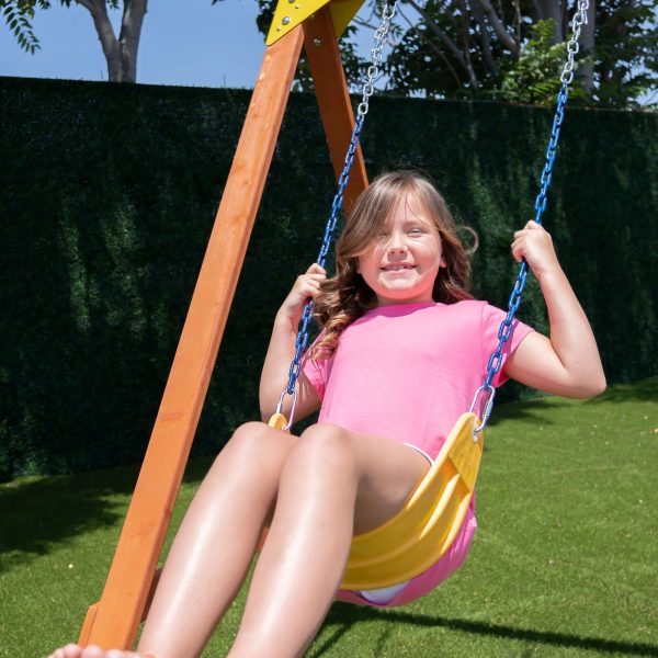 Sportspower Brooklyn Wooden Swing Set with 3 Swings - Image 5