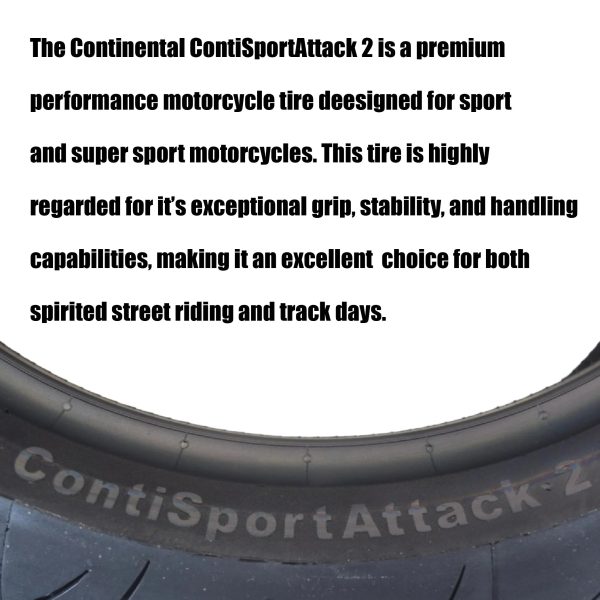 Continental ContiSportAttack 2 120/70ZR17 Front & 180/55ZR17 Rear Sports Motorcycle Tires - High-Performance Grip, Enhanced Stability, and Quick Warm-Up 120/70-17, 180/55-17 - Image 12