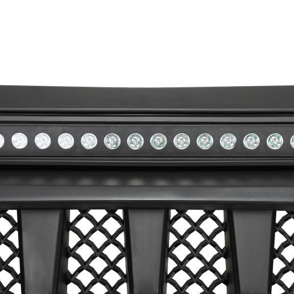 Black Off-Road Lights Front Grill Mars Grille with LED for 07-18 Jeep Wrangler JK - Image 6