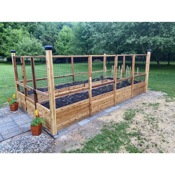 Outdoor Living Today 8 ft. x 16 ft. Cedar Garden in a Box with Deer Fencing RB816DFO - Image 4