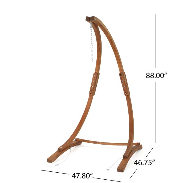 Gina Outdoor Wood Hammock Chair Stand - Image 6