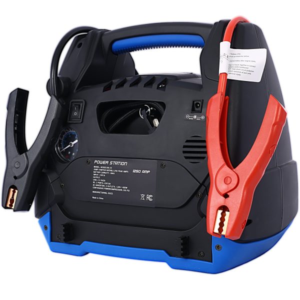 Rechargeable Jump Starter for Gas Diesel Vehicles, 1800 Amps with Air Compressor and AC, 12V DC - Image 9