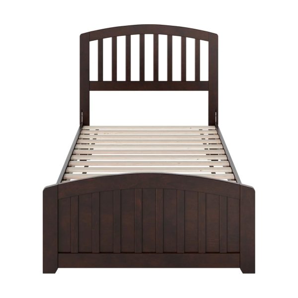 AFI Quincy Twin Solid Wood Low Profile Platform Bed with Matching Footboard, Espresso - Image 2