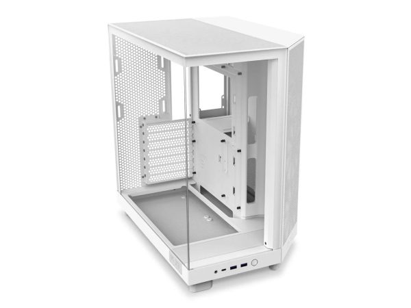 NZXT H6 FLOW Compact Dual-Chamber Mid-Tower Airflow Case, White, CC-H61FW-01 - Image 5