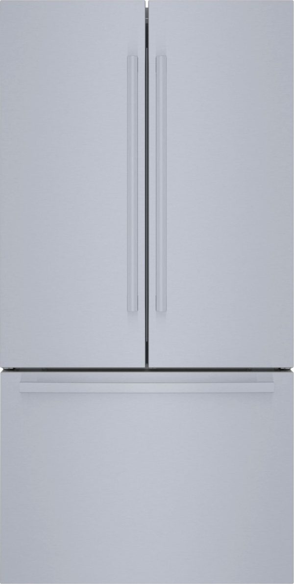 Bosch - 800 Series 21 Cu. Ft. French Door Counter-Depth Smart Refrigerator - Stainless steel