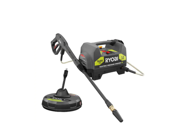 RYOBI 1600 PSI 1.2 GPM Electric Pressure Washer with 12 in. Surface Cleaner