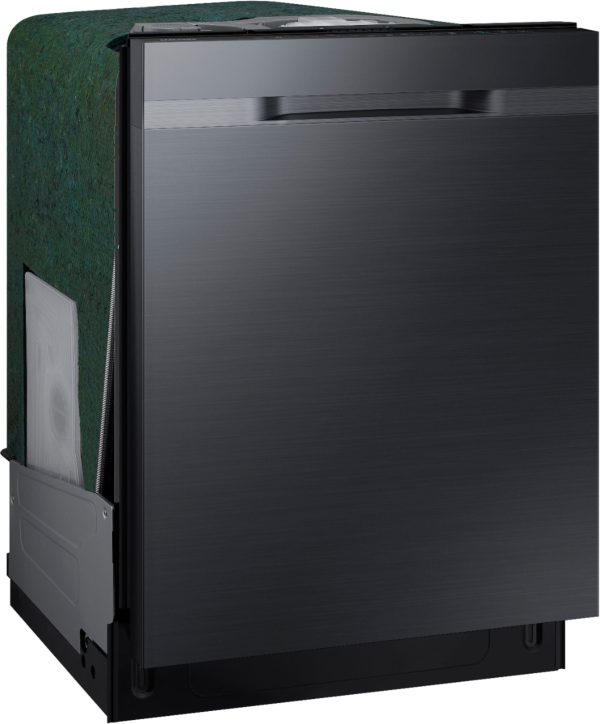 Samsung - StormWash 24" Top Control Built-In Dishwasher with AutoRelease Dry, 3rd Rack, 48 dBA - Black stainless steel