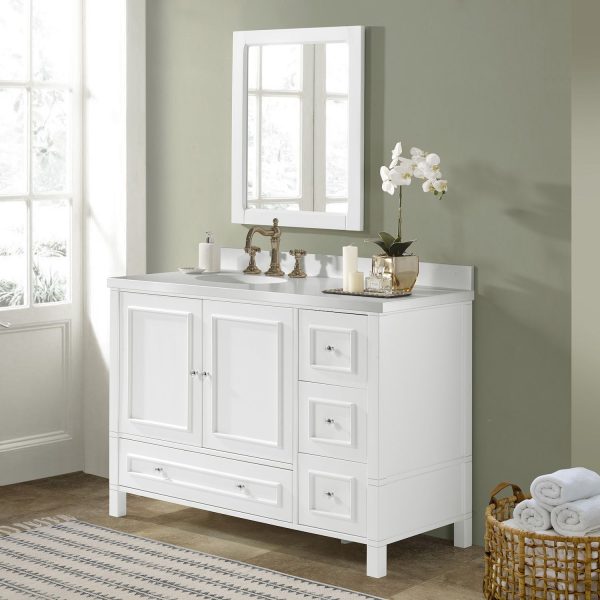 Alaterre Furniture Williamsburg White Vanity Cabinet - Image 8