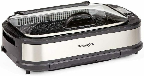 PowerXL Smokeless Grill Pro， Temprd Glass Lid and Turbo Speed Smoke Extractor - Image 3