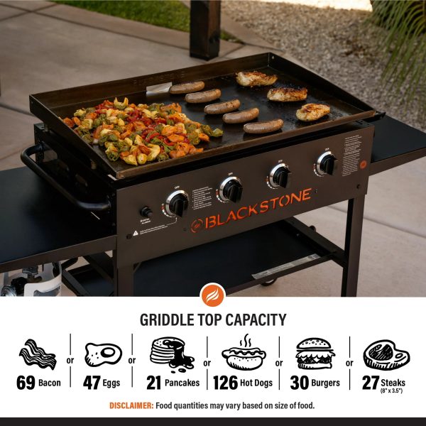 Blackstone 4-Burner 36" Griddle Cooking Station with Side Shelves - Image 9