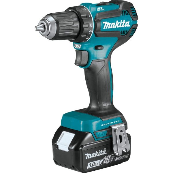 Makita XFD131 18V LXTu00ae Lithium-Ion Brushless Cordless 1/2" Driver-Drill Kit (3.0Ah) - Image 2