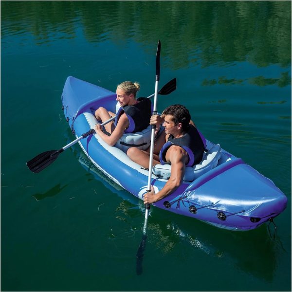 Bestway- Lite-Rapid X2 Inflatable Voyager Kayak, Blue, 126 x 35 in. - Image 2