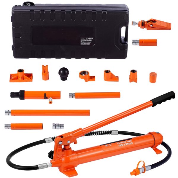 BENTISM 10 Ton Porta Power Kit Hydraulic Jack Air Pump Lift Ram All-In-One Portable Auto Body Frame Repair Power Tool