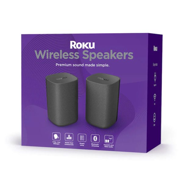 Roku 6.1-in 80-Watt Set of 2 Smart Indoor Portable Speaker💝 Last Day For Clearance