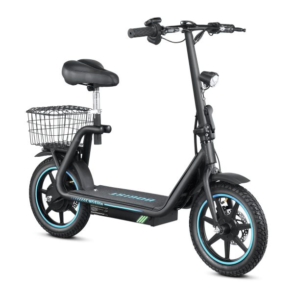 BOGIST Electric Scooter for Adults with Seat, 500W Motor(Peak 800W), 25mph, 45km Range, 48V 13Ah, Electric Bicycle with Basket, BOGIST M5 Elite,Blue - Image 11