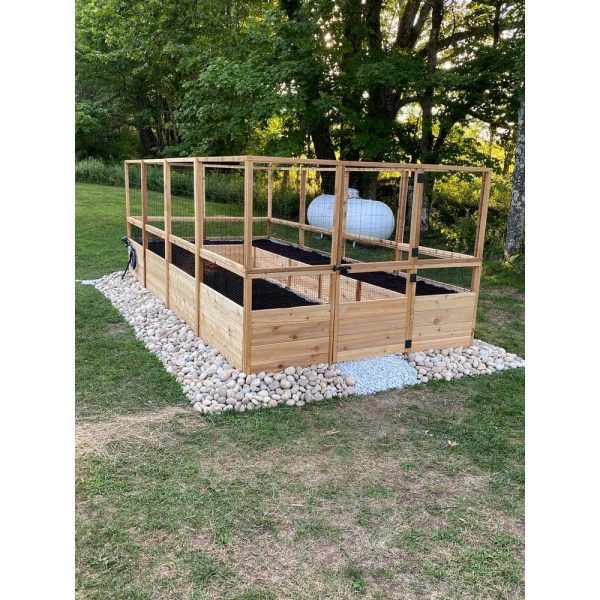 Outdoor Living Today 8 ft. x 16 ft. Cedar Garden in a Box with Deer Fencing RB816DFO - Image 2