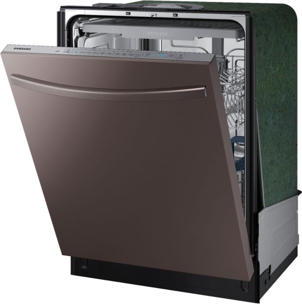 Samsung - StormWash 24" Top Control Built-In Dishwasher with AutoRelease Dry, 3rd Rack, 48 dBA - Tuscan stainless steel - Image 2