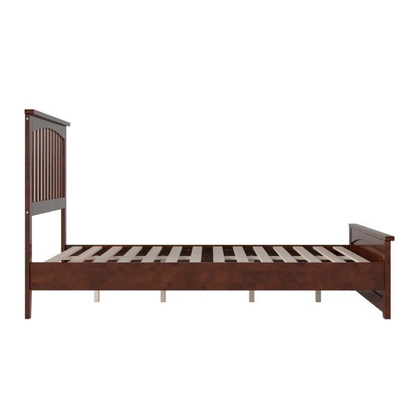 AFI Becket Full Solid Wood Low Profile Platform Bed with Matching Footboard, Walnut - Image 3