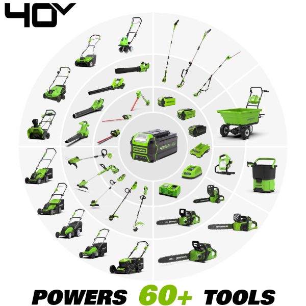 Greenworks 40V 24" Hedge Trimmer with (1) 2Ah Battery and Charger 22262VT - Image 11