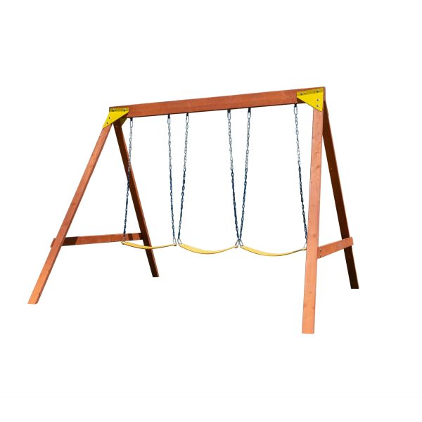 Sportspower Brooklyn Wooden Swing Set with 3 Swings - Image 8