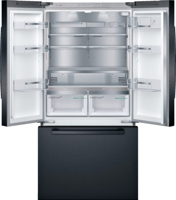 Bosch - 800 Series 21 Cu. Ft. French Door Counter-Depth Smart Refrigerator - Black stainless steel - Image 8