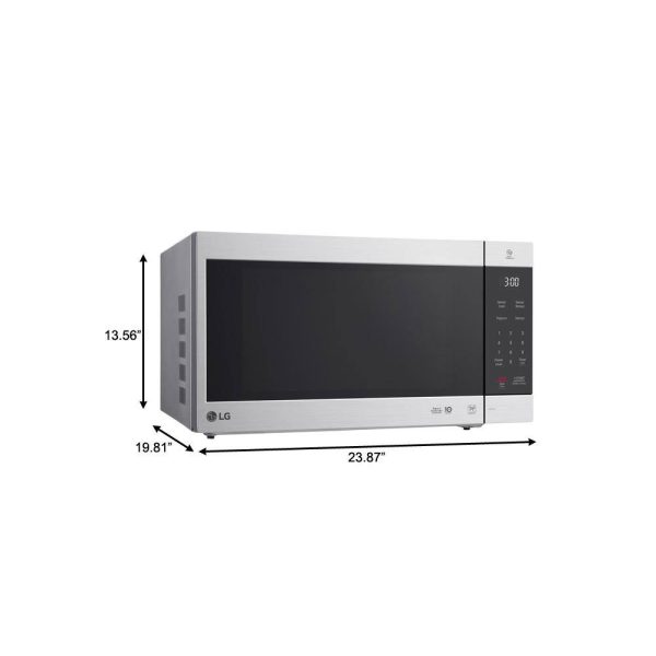 LG Electronics LMC2075ST NeoChef 24 in. Width 2.0 cu.ft. Stainless Steel 1200-Watt Countertop Microwave - Image 3