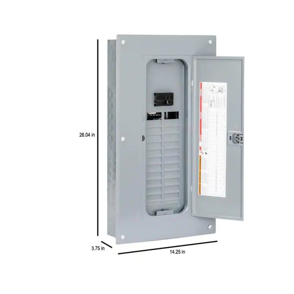 Square D Homeline 100 Amp 24-Space 48-Circuit Indoor Main Breaker Plug-On Neutral Load Center With Cover(HOM2448M100PCVP) - Image 8