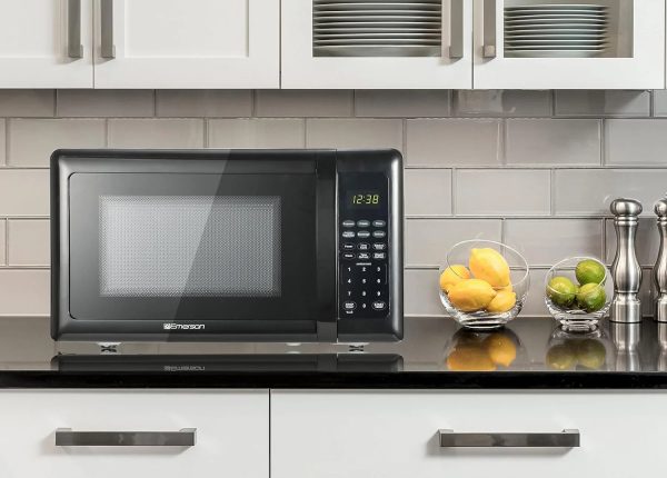 Compact Countertop Microwave Oven with Touch Control, LED Display, 700W, 10 Power Levels, 6 Auto Menus, Glass Turntable and Child Safe Lock, 0.7 Cu., Ft. Black - Image 7